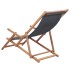 Silla de playa plegable de tela y estructura de madera