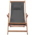 Silla de playa plegable de tela y estructura de madera