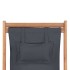 Silla de playa plegable de tela y estructura de madera