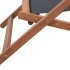Silla de playa plegable de tela y estructura de madera
