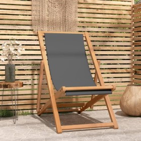 Silla de playa plegable madera maciza de teca