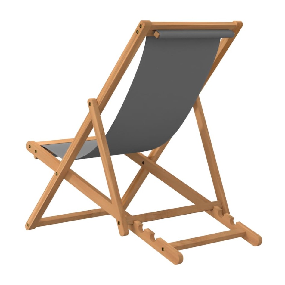 Silla de playa plegable madera maciza de teca