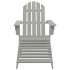 Silla con otomana y mesa jardín Adirondack macizo abeto