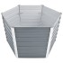 Arriate de jardín de acero galvanizado gris 129x129x77
