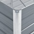 Arriate de jardín de acero galvanizado gris 129x129x77