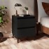 Mesitas de noche 2 uds madera contrachapada negro 40x35x50