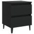 Mesitas de noche 2 uds madera contrachapada negro 40x35x50