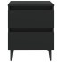 Mesitas de noche 2 uds madera contrachapada negro 40x35x50