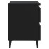 Mesitas de noche 2 uds madera contrachapada negro 40x35x50