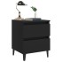 Mesitas de noche 2 uds madera contrachapada negro 40x35x50
