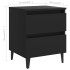 Mesitas de noche 2 uds madera contrachapada negro 40x35x50