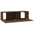 Mueble pared TV madera contrachapada roble marrón 100x30x30