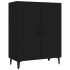 Aparador de madera contrachapada negro 70x34x90