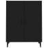 Aparador de madera contrachapada negro 70x34x90