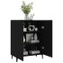 Aparador de madera contrachapada negro 70x34x90