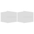 Mesitas de noche 2 uds madera contrachapada blanco 40x30x30