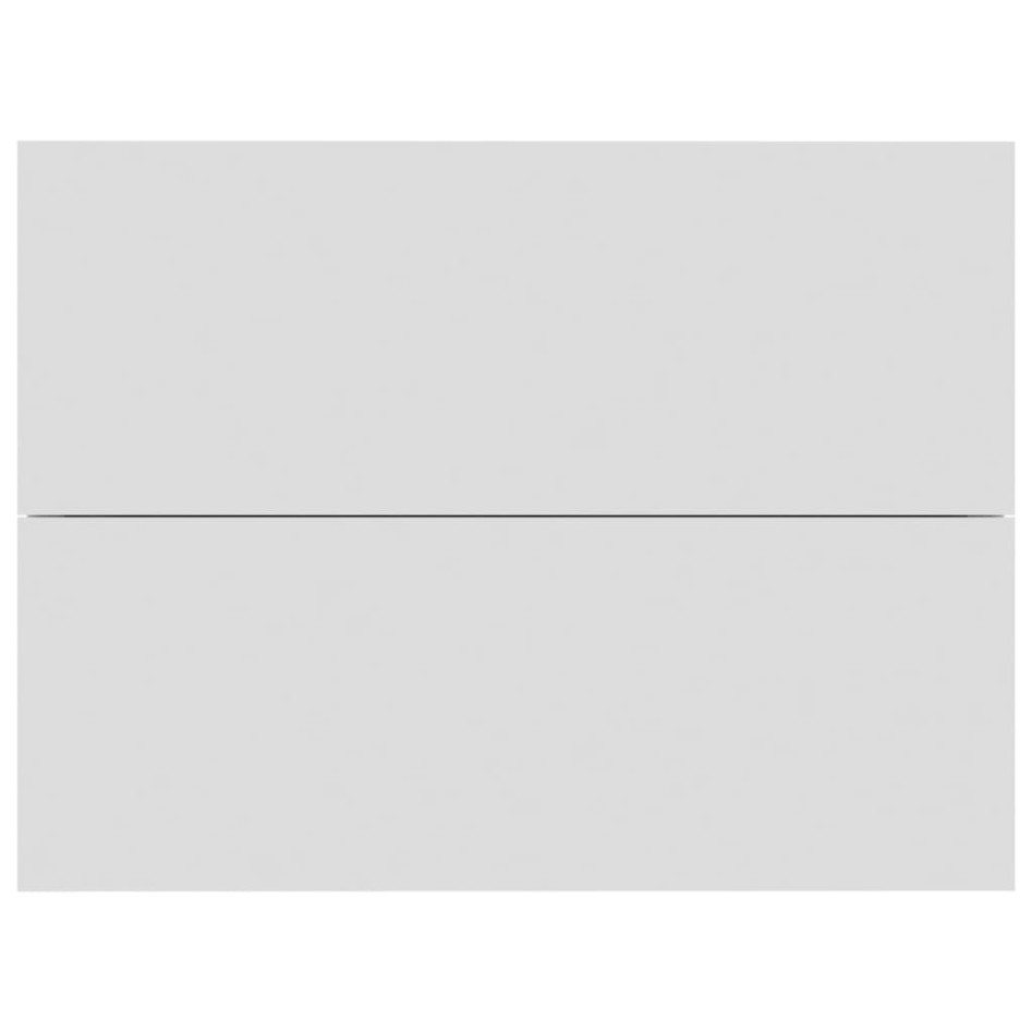 Mesitas de noche 2 uds madera contrachapada blanco 40x30x30