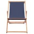 Silla de playa plegable de tela y estructura de madera