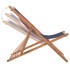 Silla de playa plegable de tela y estructura de madera