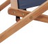 Silla de playa plegable de tela y estructura de madera