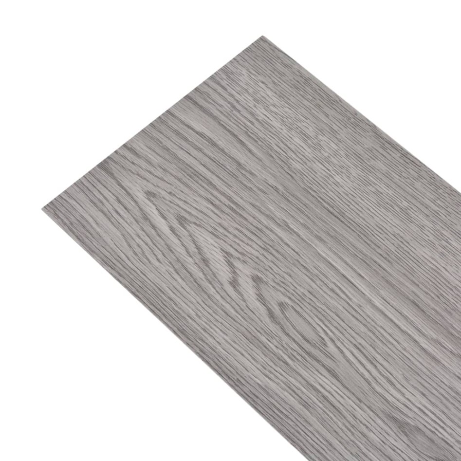 Lamas para suelo autoadhesivas PVC gris oscuro 5,02 m² 2