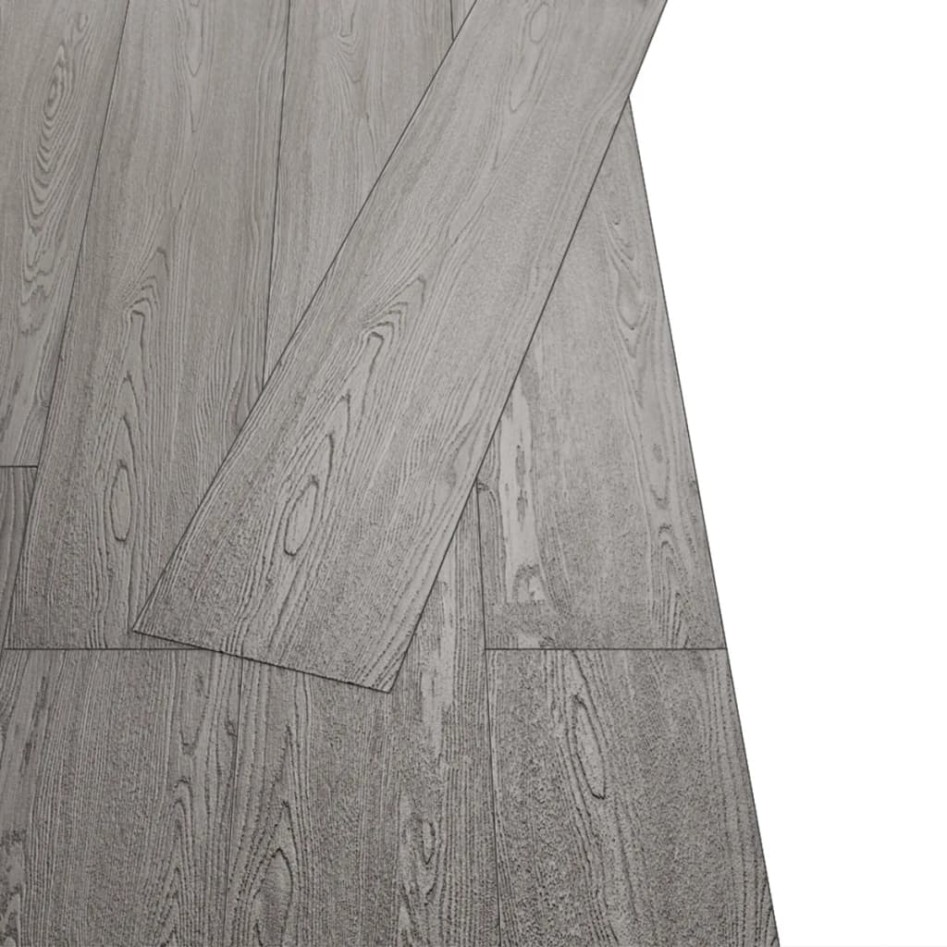 Lamas para suelo autoadhesivas PVC gris oscuro 5,02 m² 2