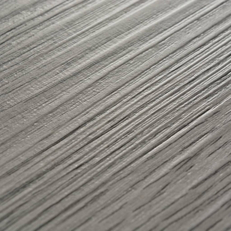 Lamas para suelo autoadhesivas PVC gris oscuro 5,02 m² 2