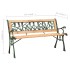 Banco de jardín hierro fundido y madera de abeto maciza 122