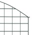 Set de valla de jardín arqueada verde 77,5x78,5
