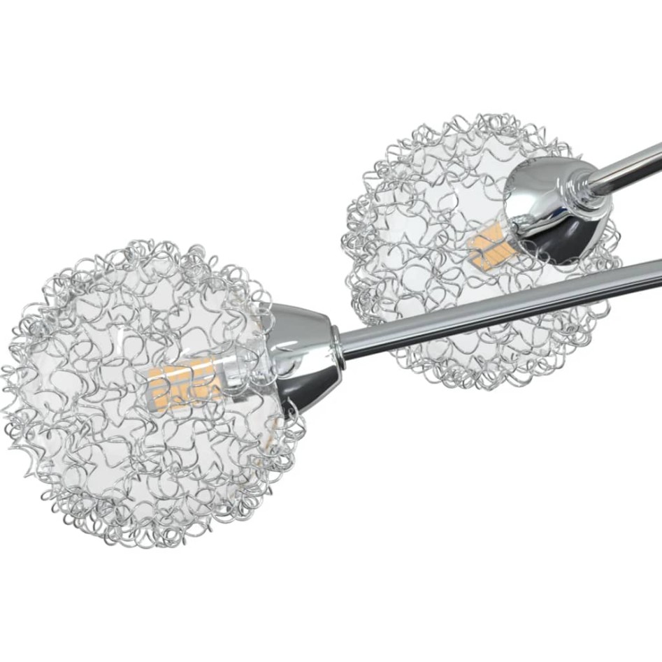 Lámpara de techo con pantallas de alambre 5 bombillas LED