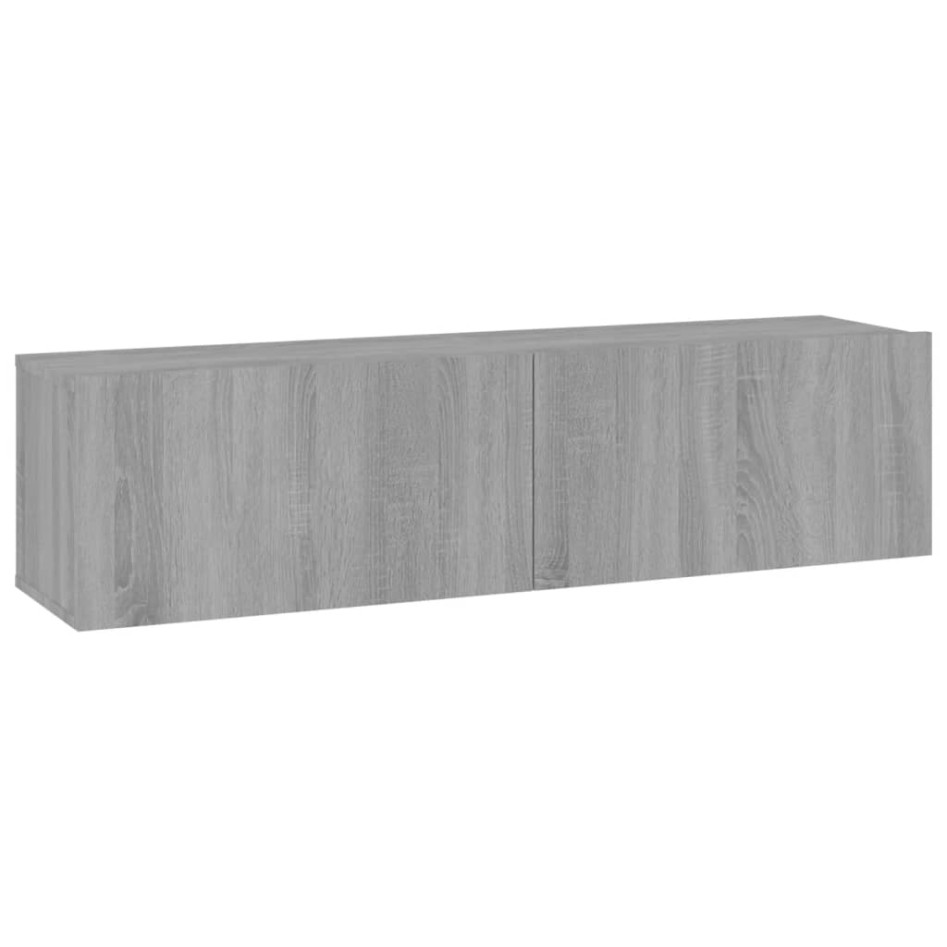 Mueble pared TV madera contrachapada gris Sonoma 120x30x30