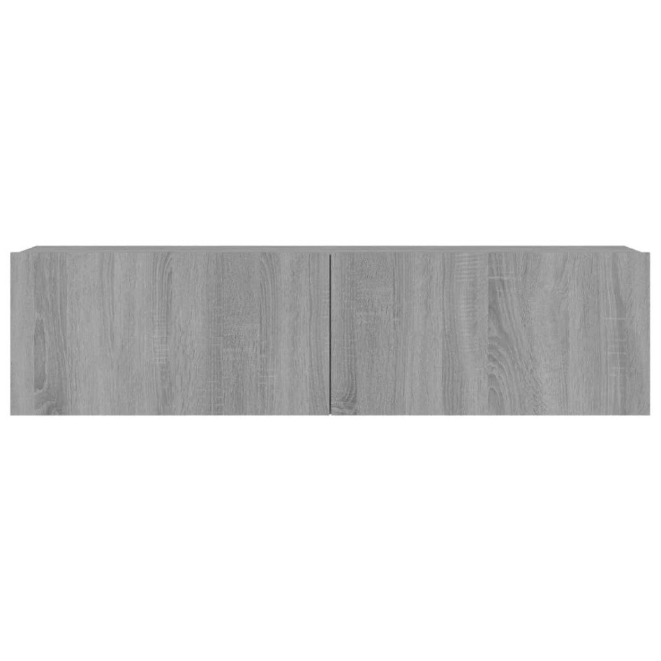 Mueble pared TV madera contrachapada gris Sonoma 120x30x30