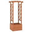 Jardinera enrejada con arco madera de abeto 49x39x117 cm