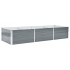 Arriate de jardín de acero galvanizado gris 240x80x45