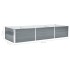 Arriate de jardín de acero galvanizado gris 240x80x45