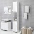 Armario baño madera contrachapada blanco brillo 30x30x183,5
