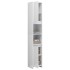 Armario baño madera contrachapada blanco brillo 30x30x183,5