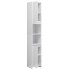 Armario baño madera contrachapada blanco brillo 30x30x183,5