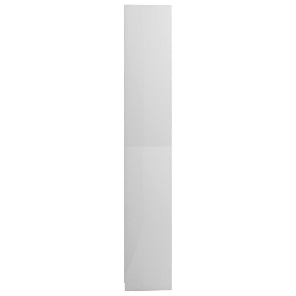 Armario baño madera contrachapada blanco brillo 30x30x183,5