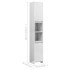 Armario baño madera contrachapada blanco brillo 30x30x183,5