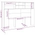 Mueble cabecero blanco brillante 140x19x103,5