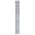 Valla de jardín de acero galvanizado plateado 50x1,25