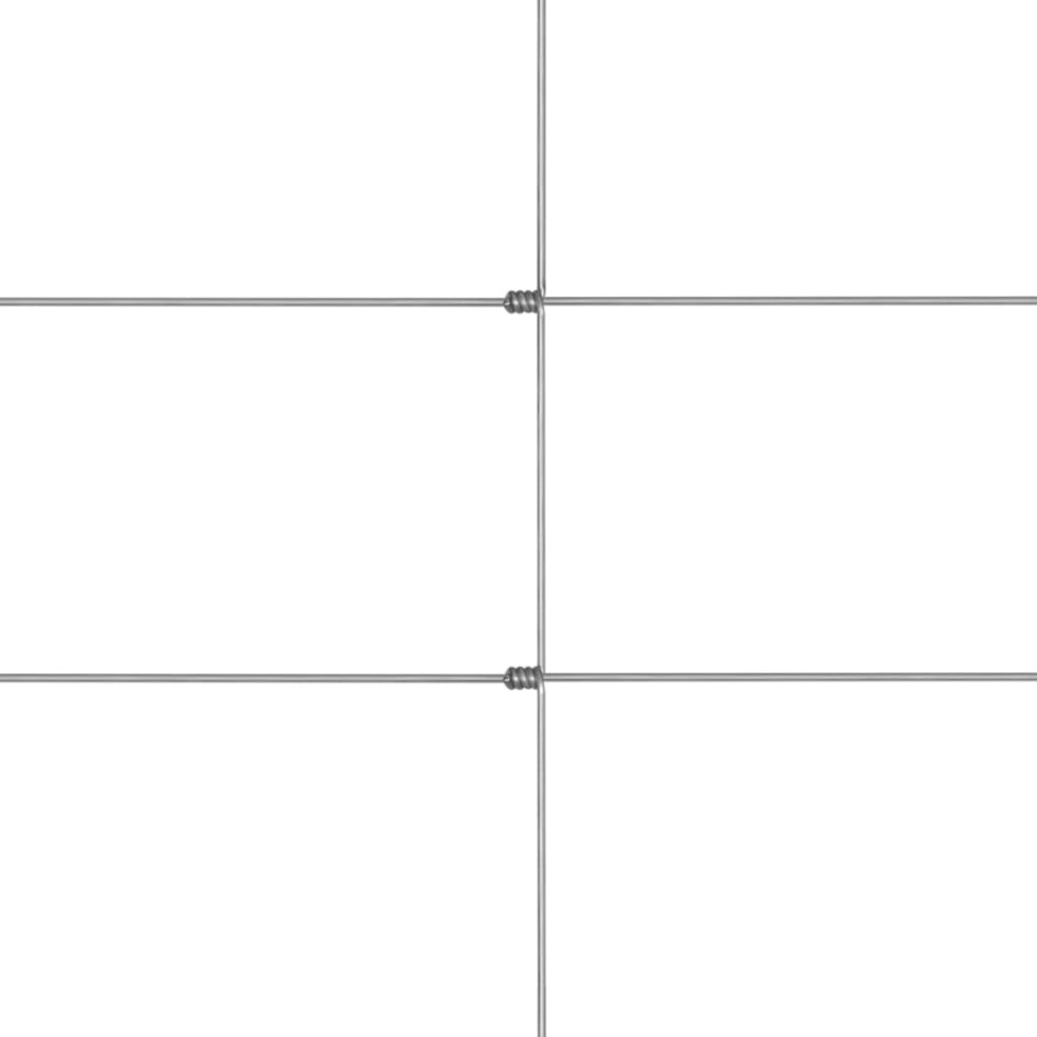 Valla de jardín de acero galvanizado plateado 50x1,25