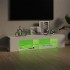 Mueble de TV con luces LED blanco brillante 135x39x30