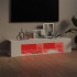Mueble de TV con luces LED blanco brillante 135x39x30