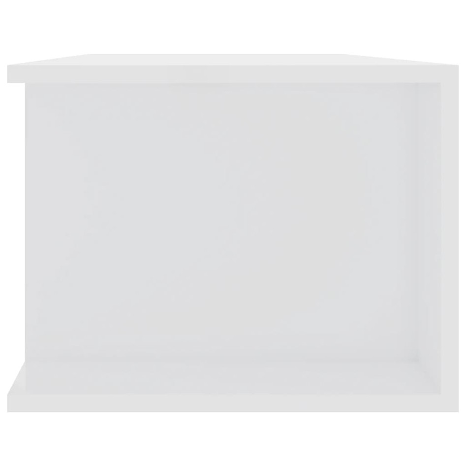 Mueble de TV con luces LED blanco brillante 135x39x30