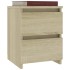 Mesita de noche 2 uds aglomerado color roble Sonoma 30x30x40