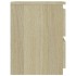 Mesita de noche 2 uds aglomerado color roble Sonoma 30x30x40