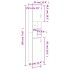 Armario de baño madera de ingeniería blanco 32x25,5x190