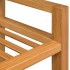 Zapatero con dos estantes madera de roble maciza 50x27x40